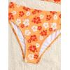 imageSOLY HUX Girls Ditsy Floral Print Bikini Swimsuit Ruffle Trim 2 Piece Bathing Suit BeachwearOrange Floral
