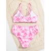 imageSOLY HUX Girls Ditsy Floral Print Bikini Swimsuit Ruffle Trim 2 Piece Bathing Suit BeachwearPink Flowers