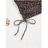 imageSOLY HUX Tankini Swimsuits for Women Leopard Print Drawstring Halter Tops and Shorts Bathing Suit Two Piece SwimsuitMulticoloured Leopard