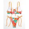 imageSOLY HUX Womens Floral Print Tie Front String Bikini Bathing Suit 2 Piece SwimsuitsMulticoloured Floral