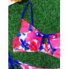 imageSOLY HUX Womens Floral Print Tie Front String Bikini Bathing Suit 2 Piece SwimsuitsRoyal Blue Floral