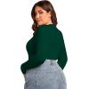 imageSOLY HUX Womens Plus Size Long Sleeve Bodysuit Square Neck Jumpsuit T Shirt Casual Basic Fitted TopsDark Green