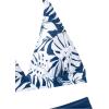 imageSOLY HUX Womens Plus Size Printed Halter Ruched High Waisted Bikini Set 2 Piece Swimsuit Bathing SuitsDark Blue Tropical
