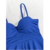 imageSOLY HUX Womens Tankini Set Ruffle Hem High Waisted Bikini Bathing Suits Two Piece SwimsuitPlain Royal Blue