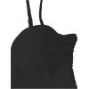 imageSOLY HUX Womens Tankini Set Ruffle Hem High Waisted Bikini Bathing Suits Two Piece SwimsuitSolid Black