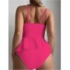 imageSOLY HUX Womens Tankini Set Ruffle Hem High Waisted Bikini Bathing Suits Two Piece SwimsuitSolid Pink