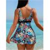 imageSOLY HUX Womens Tankini Swimsuits Tropical Print Two Piece Bathing Suit Tankini Top and Shorts SetBlack Floral