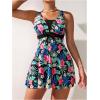 imageSOLY HUX Womens Tankini Swimsuits Tropical Print Two Piece Bathing Suit Tankini Top and Shorts SetMulti Floral