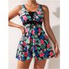 imageSOLY HUX Womens Tankini Swimsuits Tropical Print Two Piece Bathing Suit Tankini Top and Shorts SetMulti Floral