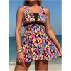 imageSOLY HUX Womens Tankini Swimsuits Tropical Print Two Piece Bathing Suit Tankini Top and Shorts SetMulticoloured Floral