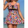 imageSOLY HUX Womens Tankini Swimsuits Tropical Print Two Piece Bathing Suit Tankini Top and Shorts SetMulticoloured Floral