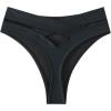imageSOLY HUX Bikini Bottoms for Women Criss Cross Cut Out Back Thong Swimsuit BeachwearSolid Black