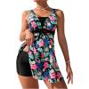 imageSOLY HUX Womens Tankini Swimsuits Tropical Print Two Piece Bathing Suit Tankini Top and Shorts SetMulti Floral