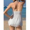 imageSOLY HUX Girls Tankini Swimsuits Halter Flowy Ruffle Two Piece Bathing Suits Beach Vacation ClothesSolid White