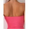 imageSOLY HUX Tankini Swimsuits for Women Chevron Print Bandeau Bikini Two Piece Bathing SuitsHotpink Chevron