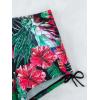 imageSOLY HUX Tankini Swimsuits for Women Cold Shoulder Ruffle Tops and Floral Print Shorts Bathing Suits Two Piece SwimsuitMulticoloured Tropical