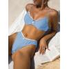 imageSOLY HUX Womens Bikini Sets High Waisted Bathing Suits Two Piece Swimsuits Sexy Lace Trim Underwire SwimwearBlue Lace