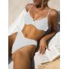 imageSOLY HUX Womens Bikini Sets High Waisted Bathing Suits Two Piece Swimsuits Sexy Lace Trim Underwire SwimwearWhite Lace