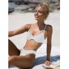 imageSOLY HUX Womens Bikini Sets High Waisted Bathing Suits Two Piece Swimsuits Sexy Lace Trim Underwire SwimwearWhite Lace