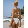 imageSOLY HUX Womens Bikini Sets High Waisted Bathing Suits Two Piece Swimsuits Sexy Lace Trim Underwire SwimwearWhite Lace