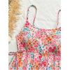 imageSOLY HUX Womens Boho Swimwear Floral Print Ruffle Top High Waisted Bottom Tanikini Swimsuits Vacation ClothesMulti Floral