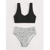 imageSOLY HUX Womens Floral Print Bikini Set Bathing Suits 2 Piece SwimsuitBlack Dalmatian Print