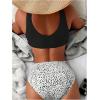 imageSOLY HUX Womens Floral Print Bikini Set Bathing Suits 2 Piece SwimsuitBlack Dalmatian Print