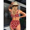 imageSOLY HUX Womens Floral Print Bikini Set Bathing Suits 2 Piece SwimsuitRed Floral