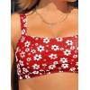 imageSOLY HUX Womens Floral Print Bikini Set Bathing Suits 2 Piece SwimsuitRed Floral