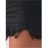 imageSOLY HUX Womens Ruffle Swim Skirt High Waisted Swimwear Bottoms Drawstring Swimsuit Bikini BottomPlain Black