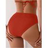 imageSOLY HUX Womens Twist Bikini Bottom Beachwear Swimsuit BottomsPlain Red