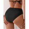 imageSOLY HUX Womens Twist Bikini Bottom Beachwear Swimsuit BottomsSolid Black