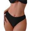 imageSOLY HUX Bikini Bottoms for Women Full Coverage Swimsuit Bottom Mid Waisted Swim BriefsSolid Black
