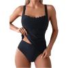 imageSOLY HUX Tankini Swimsuits for Women High Waisted Tummy Control Bathing Suits SwimwearSolid Black