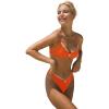 imageSOLY HUX Womens Bikini Sets High Waisted Bathing Suits Two Piece Swimsuits Sexy Lace Trim Underwire SwimwearOrange Lace