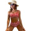 imageSOLY HUX Womens Floral Print Bikini Set Bathing Suits 2 Piece SwimsuitRed Floral