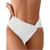 imageSOLY HUX Womens Twist Bikini Bottom Beachwear Swimsuit BottomsPlain White