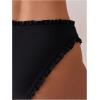 imageSOLY HUX Bikini Bottoms for Women Frill Trim Swimsuit Bottom Summer Beach Swim BriefsSolid Black