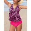imageSOLY HUX Girls Tankini Set Leopard Print Ruffle Hem Two Piece Swimsuit Bikini Sets Bathing SuitsHotpink Leopard