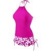 imageSOLY HUX Tankini Swimsuits for Women Halter Tops and Floral Print Shorts Bathing Suits Two Piece SwimsuitHotpink Floral
