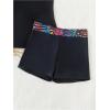imageSOLY HUX Womens 2 Piece Bathing Suit Tribal Print Scoop Neck Tankini Top and Shorts Set SwimwearBlack Tribal