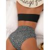 imageSOLY HUX Womens 2 Piece Swimsuit Polka Dots Print Bikini Set Criss Cross Halter High Waisted Bathing SuitsBlack Print