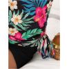 imageSOLY HUX Womens Beachwear Floral Print Tankini Bathing Suits Swim Tank Top with Boy Shorts Two Piece SwimsuitBlack Multi