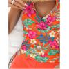 imageSOLY HUX Womens Beachwear Floral Print Tankini Bathing Suits Swim Tank Top with Boy Shorts Two Piece SwimsuitOrange Tropical