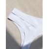 imageSOLY HUX Womens Criss Cross Cut Out Back Bikini Bottoms Swimsuit BeachwearPlain White