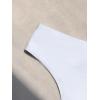 imageSOLY HUX Womens Criss Cross Cut Out Back Bikini Bottoms Swimsuit BeachwearPlain White