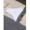 imageSOLY HUX Womens Criss Cross Cut Out Back Bikini Bottoms Swimsuit BeachwearPlain White