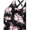 imageSOLY HUX Womens Floral Print Tankini Bathing Suits Swim Tank Top with Boy Shorts Two Piece SwimsuitBlack Floral