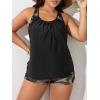 imageSOLY HUX Womens Plus Size Tankini Set Floral Print Tops and Shorts Bikini Bathing Suits 2 Piece SwimsuitGreen Camo