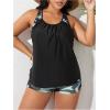 imageSOLY HUX Womens Plus Size Tankini Set Floral Print Tops and Shorts Bikini Bathing Suits 2 Piece SwimsuitMulti Camo